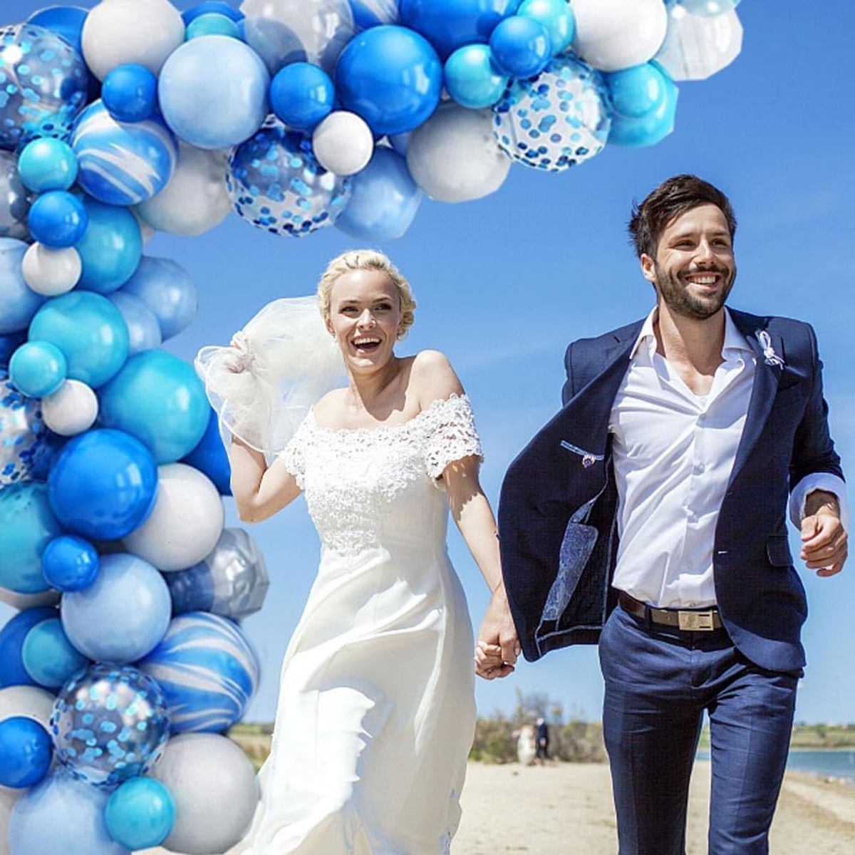 GENERICO - Juego De 116pcs Globos Azul Para Decoraciones De Fiesta