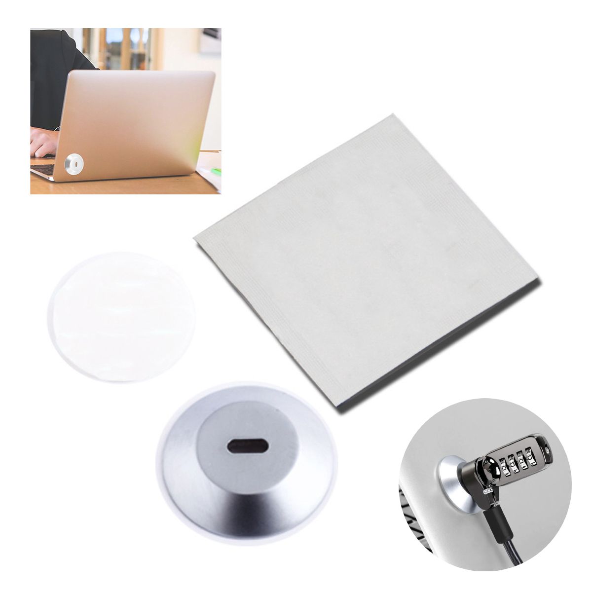 ATURE - Hebilla Antirrobo Para Base De Cerradura De Ordenador