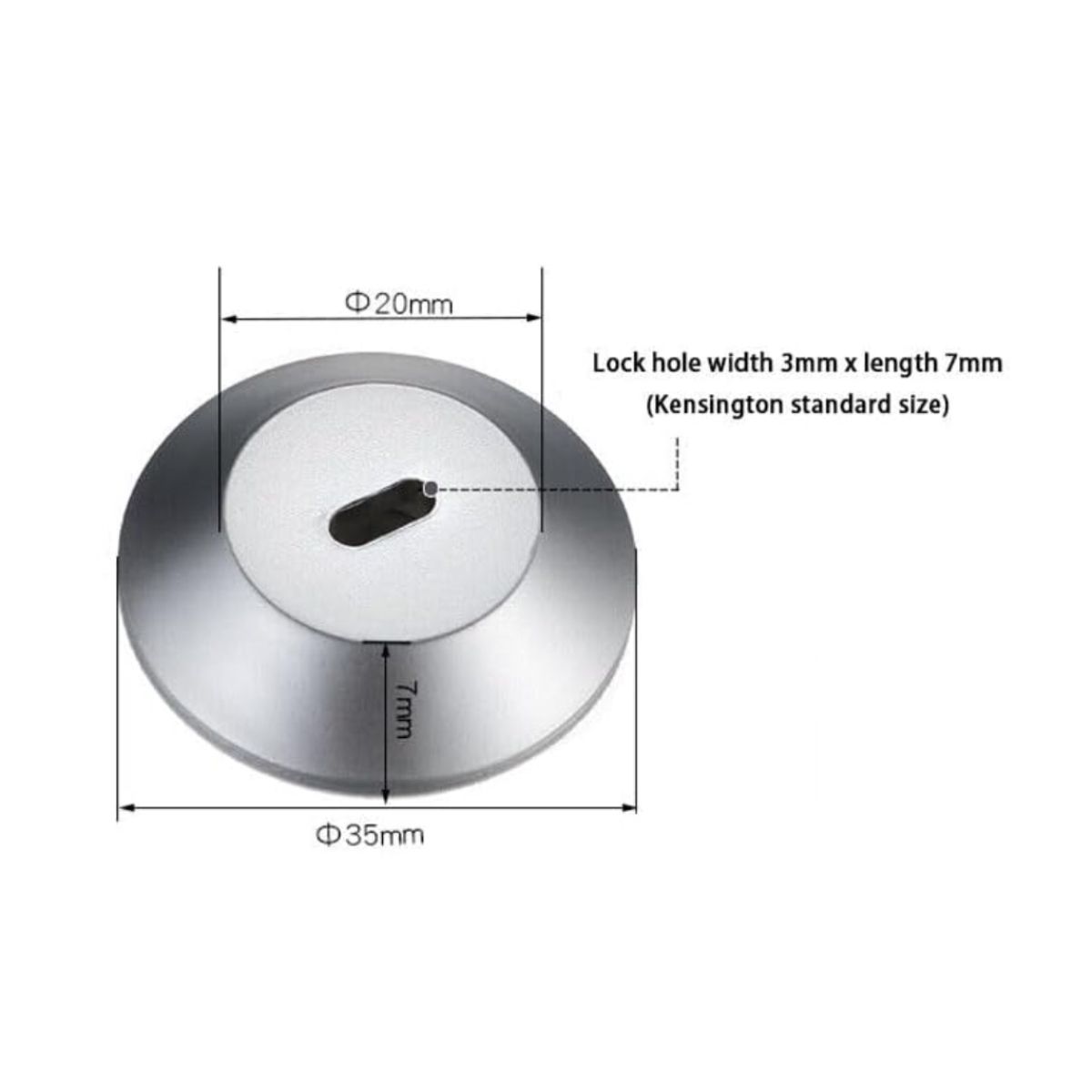 ATURE - Hebilla Antirrobo Para Base De Cerradura De Ordenador