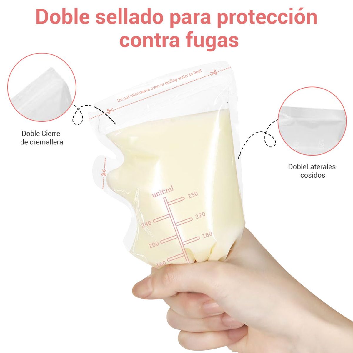 ZSPK - 30 Pcs Bolsas Para Almacenar Leche Materna 250ml