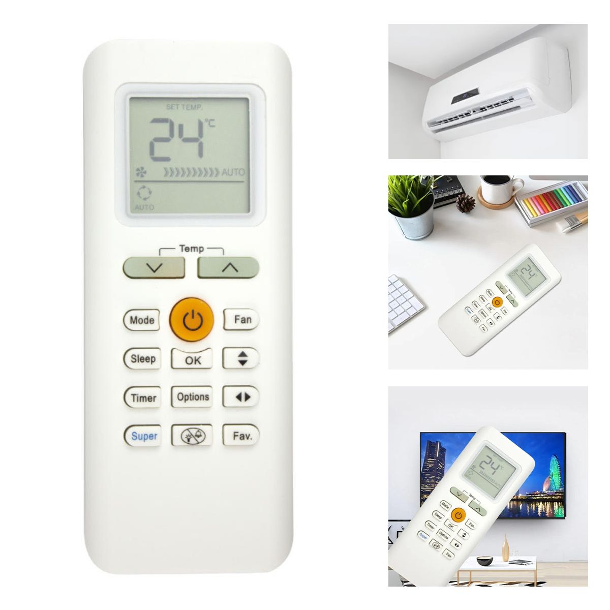 KINDA NICE - Mando A Distancia Para Aire Acondicionado Midea Rg70a