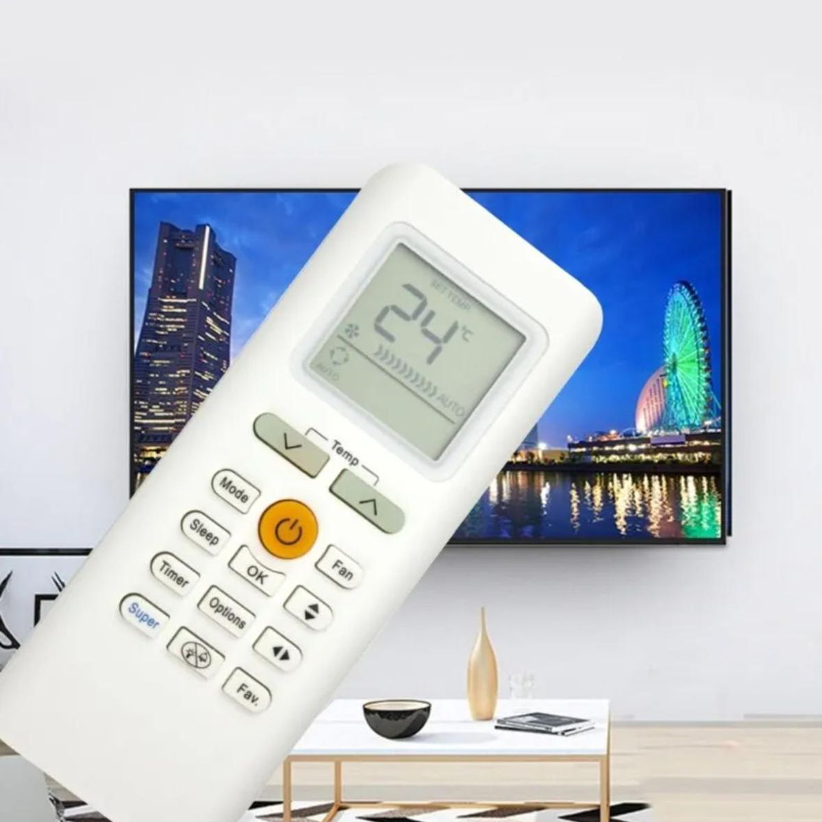 KINDA NICE - Mando A Distancia Para Aire Acondicionado Midea Rg70a