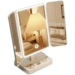 GENERICO - Espejo Triple De Tocador + LED