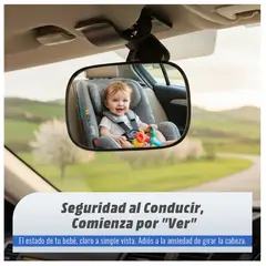 ZSPK - Espejo retrovisor ajustable para bebés en el coche