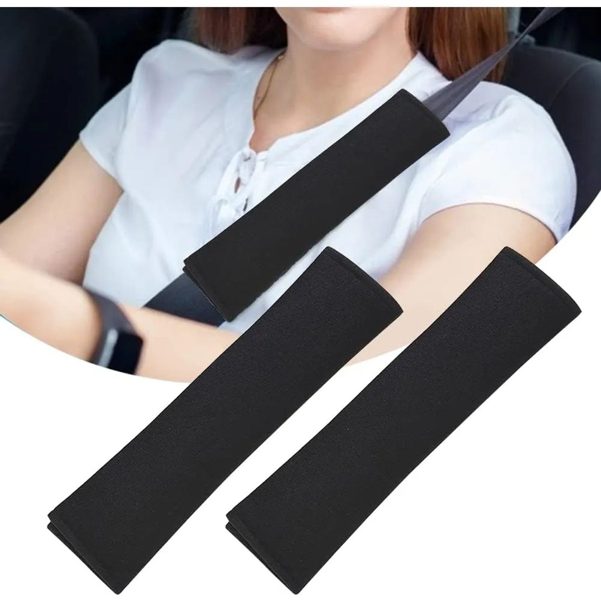 KUANGYE - 2 Funda Cubre Cinturón Seguridad Almohada Auto