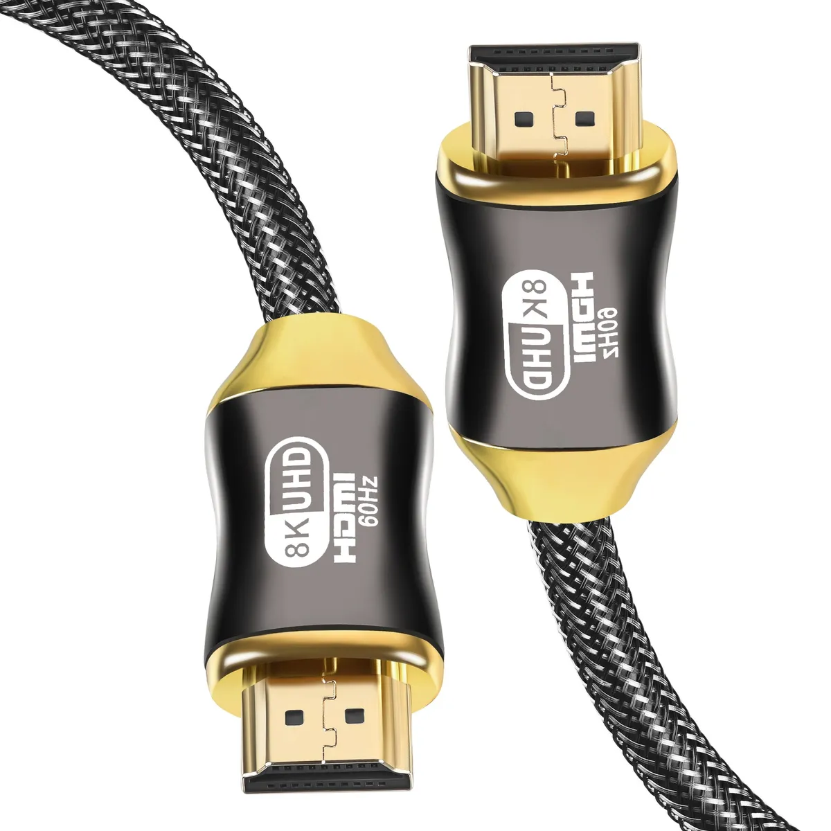 GENERAL - Cable Hdmi 8k  4k Trenzado Oro 2mts
