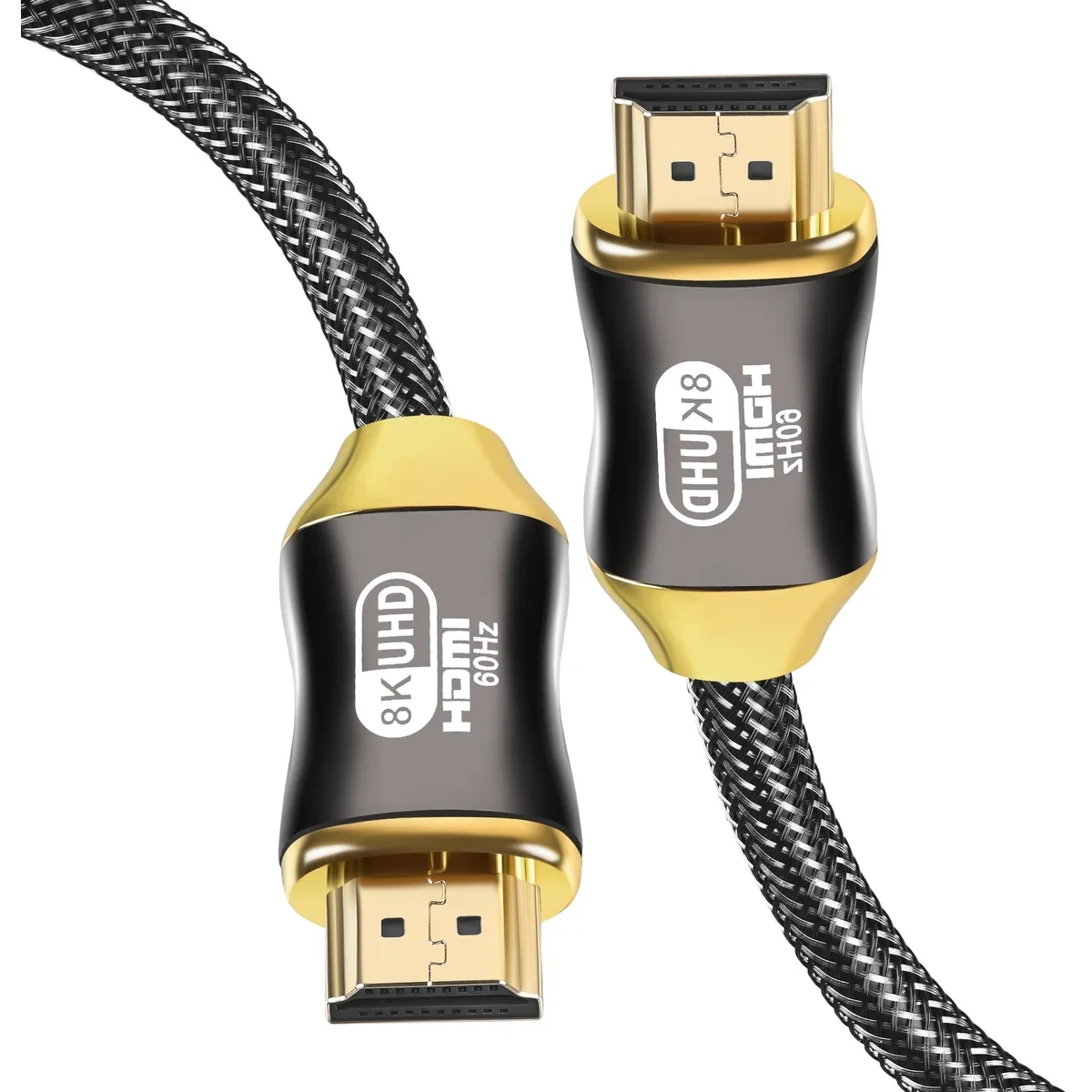 GENERAL - Cable Hdmi 8k  4k Trenzado Oro 2mts