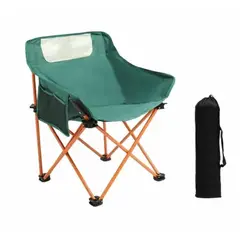 DEWINNER - Silla plegable de metal y tela verde camping terraza
