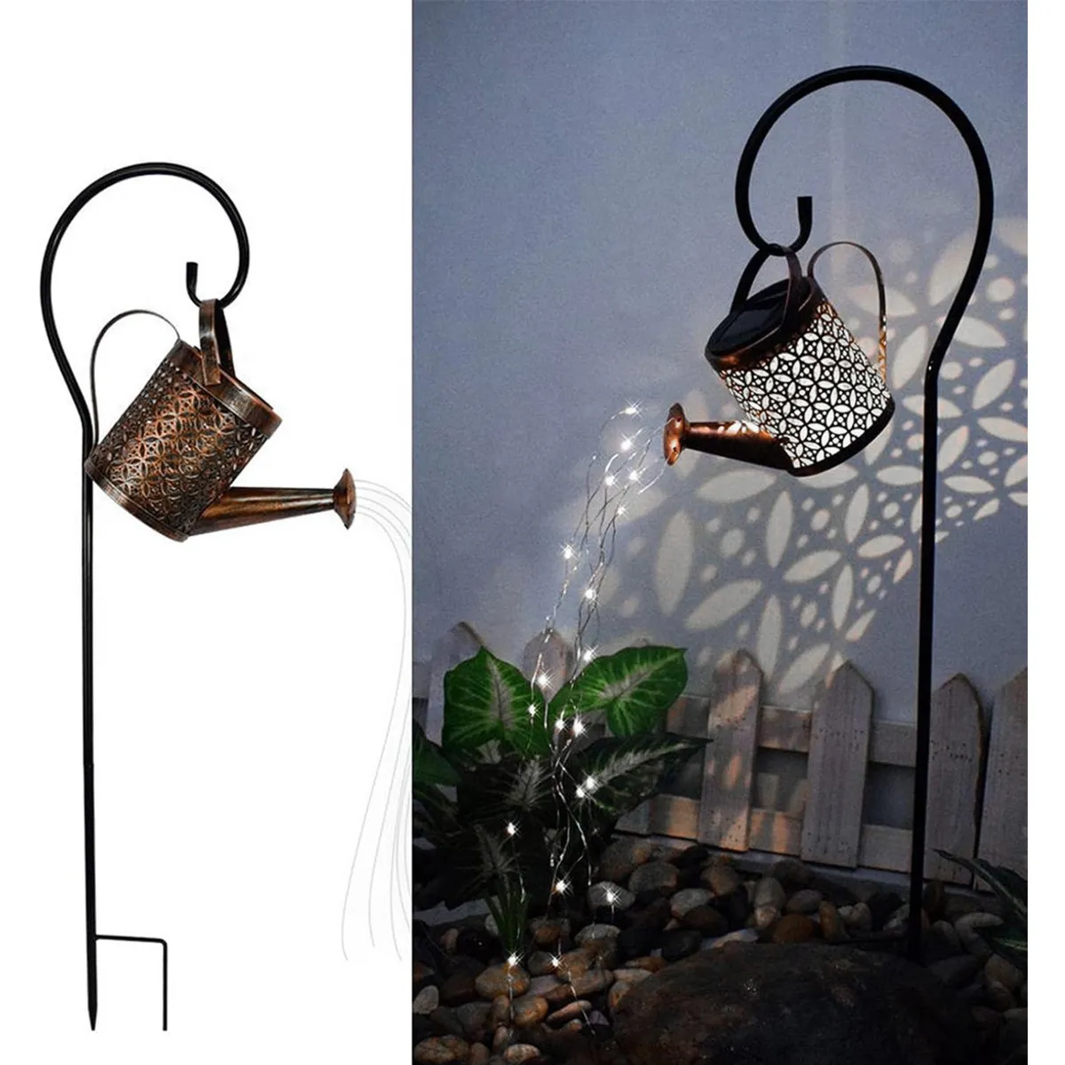 SUPERCENTER - Regadera Solar Hueca Agua Led Impermeable