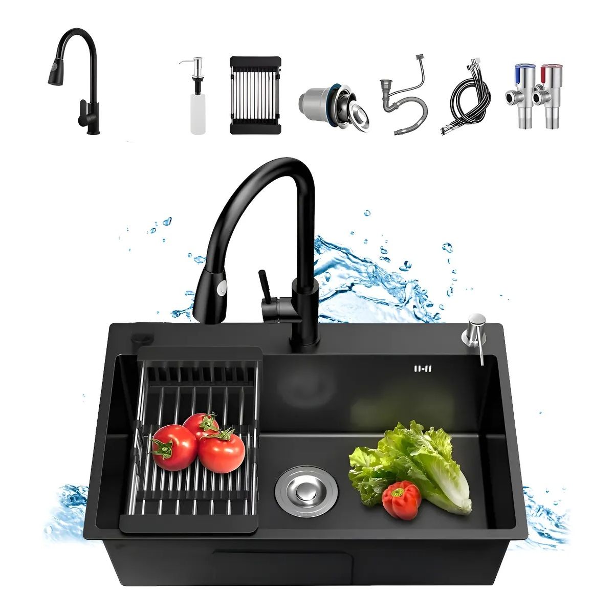 GENERICO - Combo Lavaplatos Empotrable 50x45cm 304 Acero + Accesorios