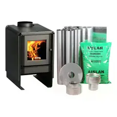 BOSCA - PACK ESTUFA A LEÑA ECO 360 + KIT DE INSTALACIÓN