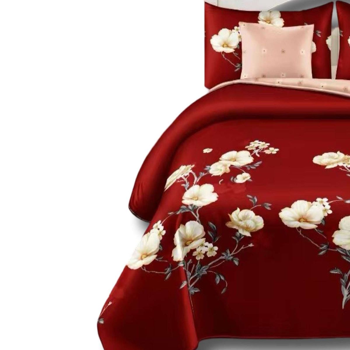 GENERICO - CUBRECAMA COLCHA 9 PIEZAS 2 PLAZAS QUILT MAS SABANAS MAS CORTINA DE TELA