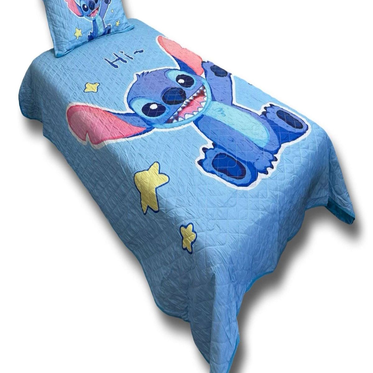 GENERICO - CUBRECAMA COLCHA QUILT NIÑA NIÑO INFANTIL AZUL