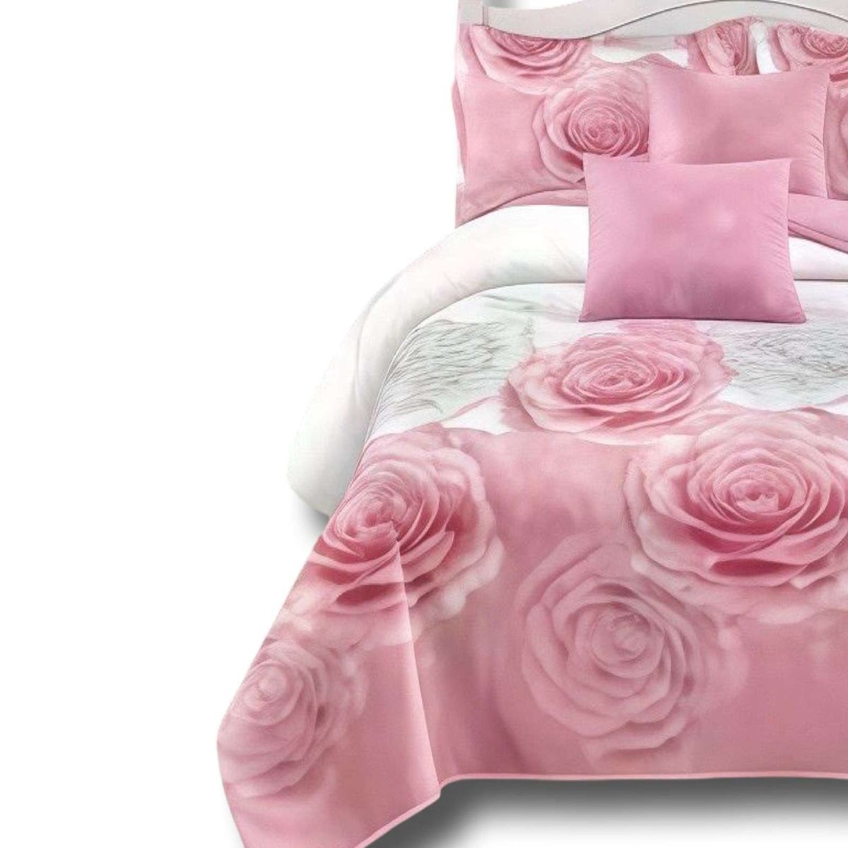 GENERICO - CUBRECAMA COLCHA 9 PIEZAS 2 PLAZAS QUILT MAS SABANAS MAS CORTINA DE TELA