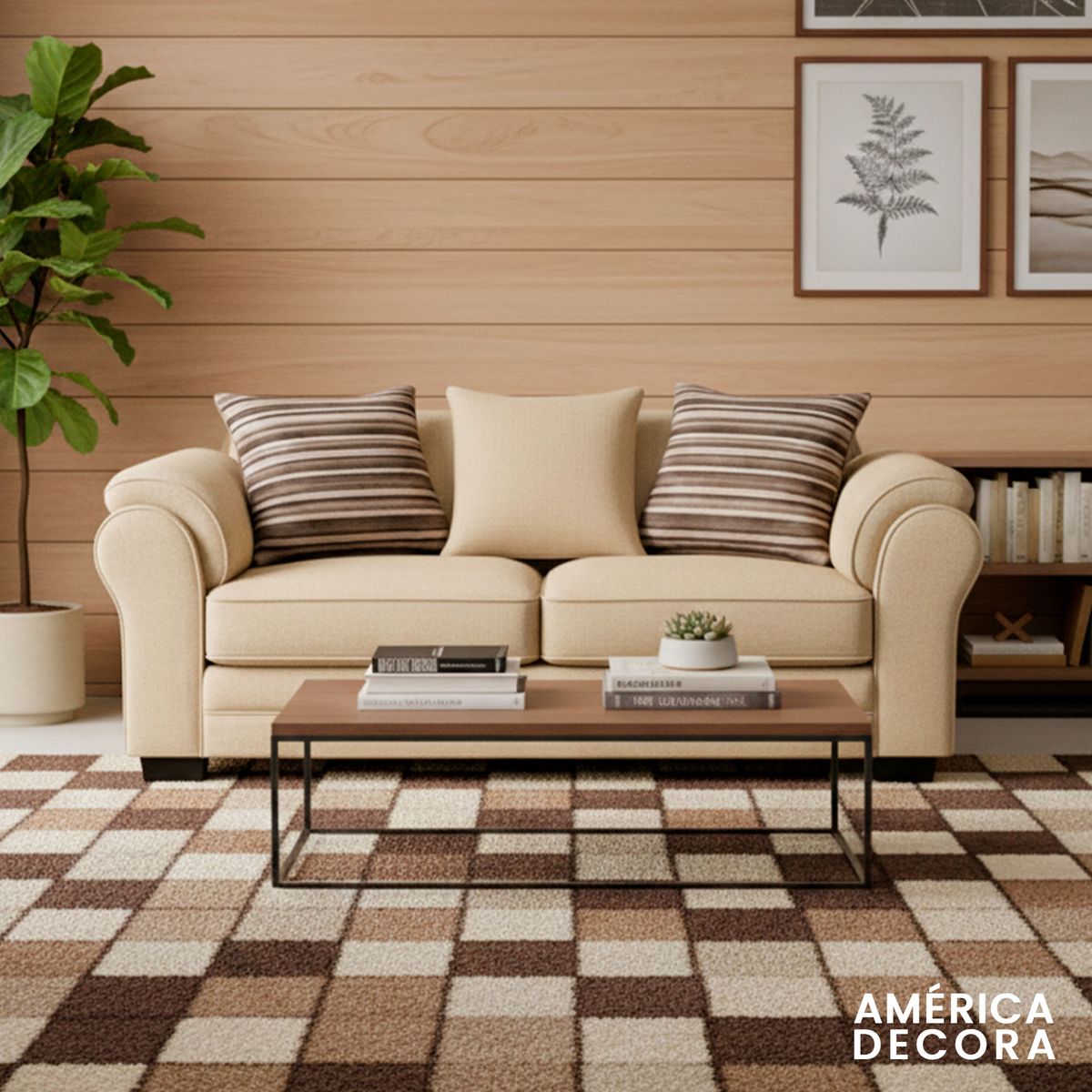 AMERICA DECORA - Sofá 3 Cuerpos XL Con Resorte Estructural Grandón Chenille