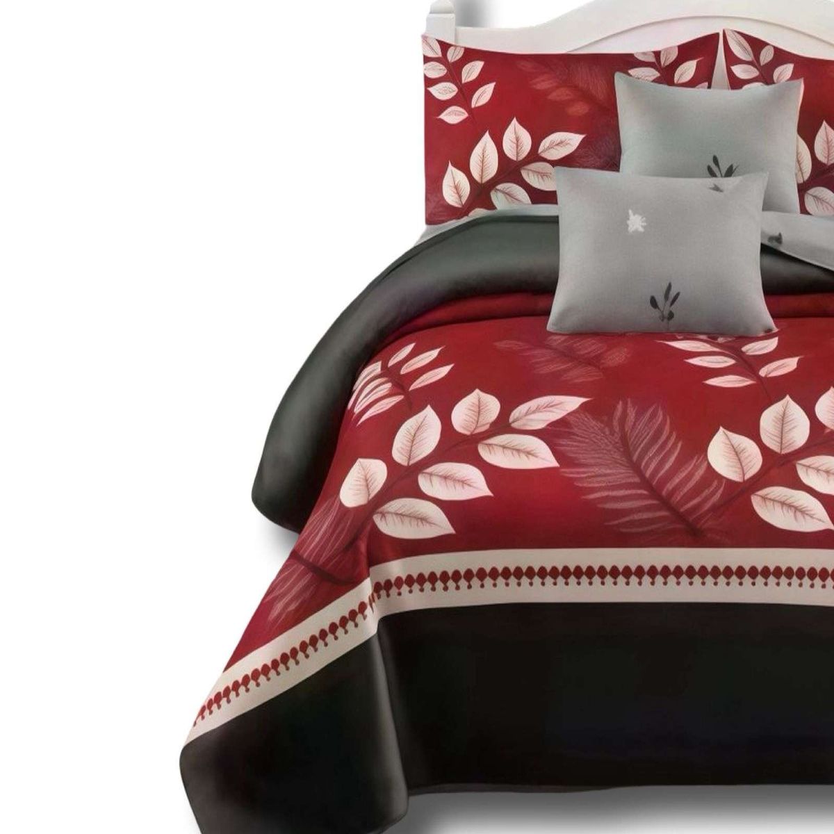 GENERICO - CUBRECAMA COLCHA 9 PIEZAS 2 PLAZAS QUILT MAS SABANAS MAS CORTINA DE TELA