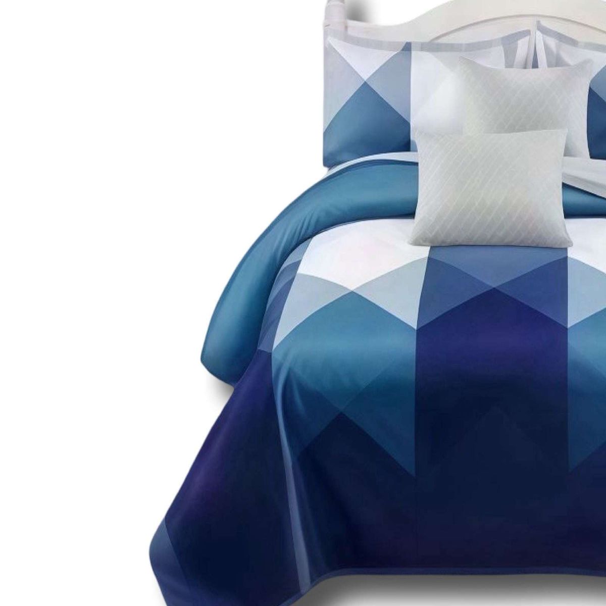 GENERICO - CUBRECAMA COLCHA 9 PIEZAS 2 PLAZAS QUILT MAS SABANAS MAS CORTINA DE TELA