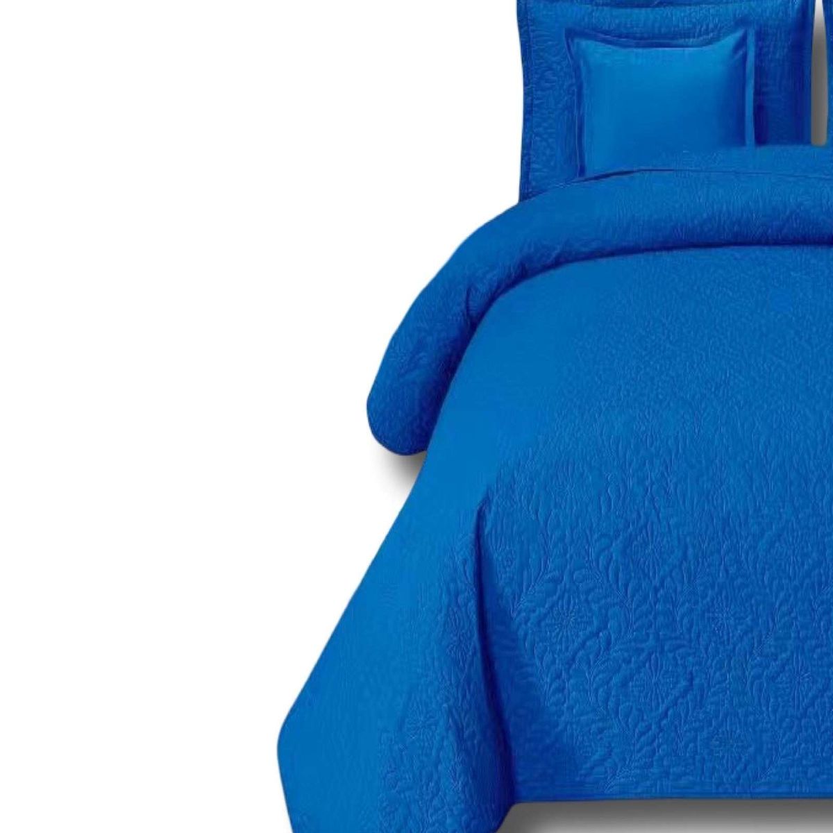 GENERICO - CUBRECAMA COLCHA 9 PIEZAS 2 PLAZAS QUILT MAS SABANAS MAS CORTINA DE TELA