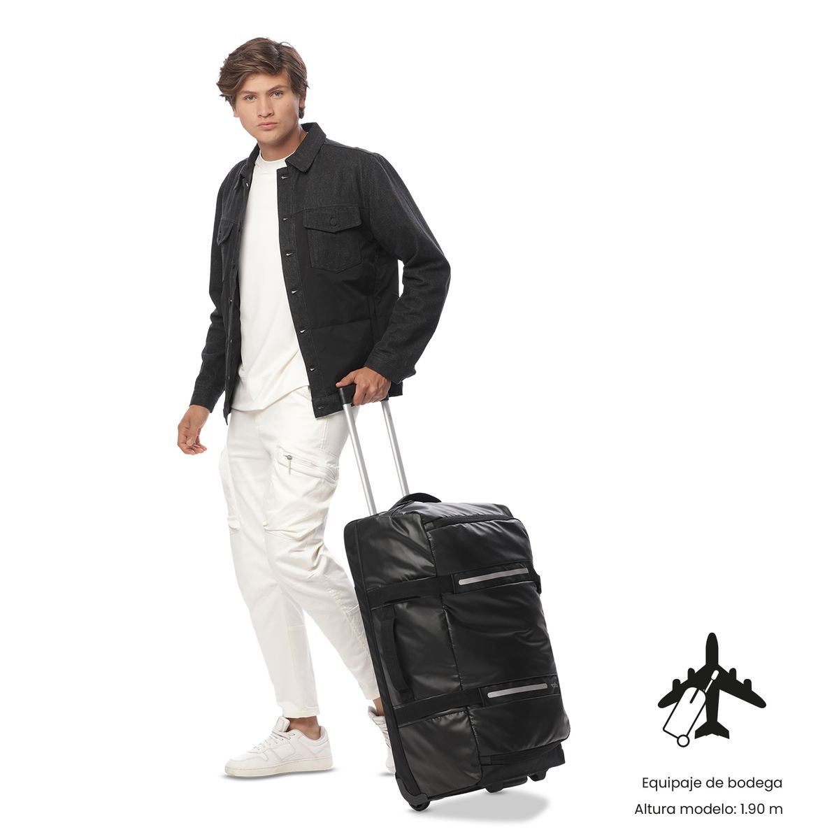 TOTTO - Maleta de Viaje Mediana Green Code Negra Totto