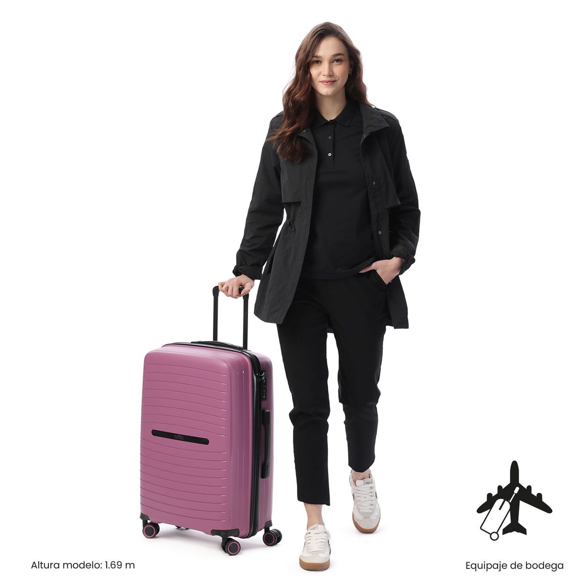 TOTTO - Maleta de Viaje Mediana 360 Wave 20 Rosada  Totto