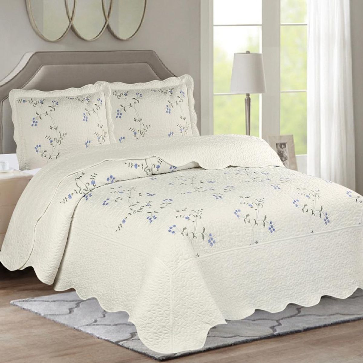ANDES - Quilt Andes Bordado Toronto Azul