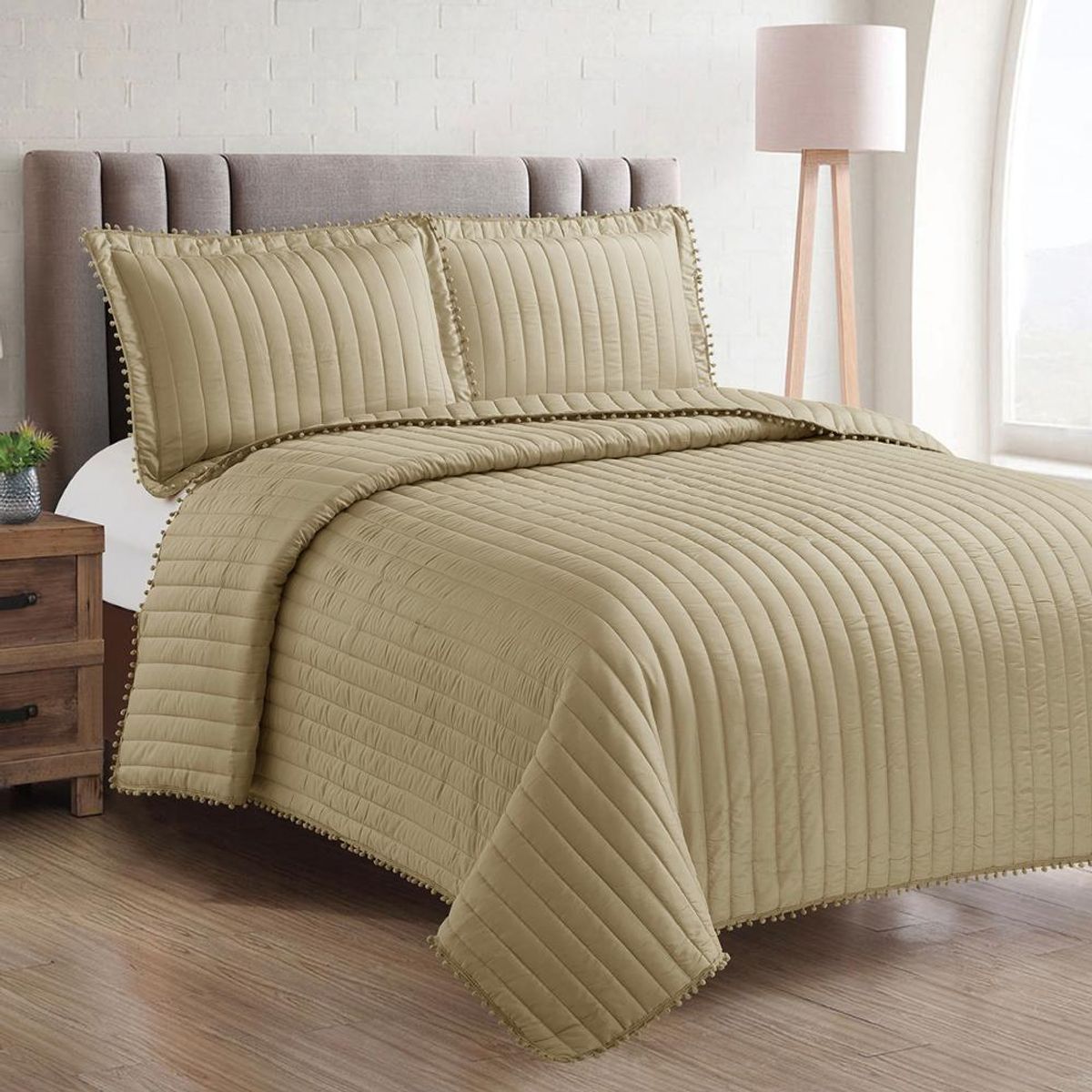ANDES - Quilt Andes Pom Pom Beige