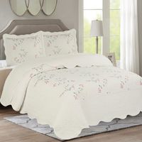 Quilt Bordado Toronto Rosa