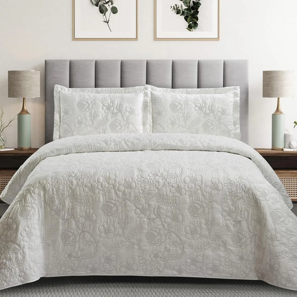 ANDES - Quilt Andes Bordado Florencia Gris