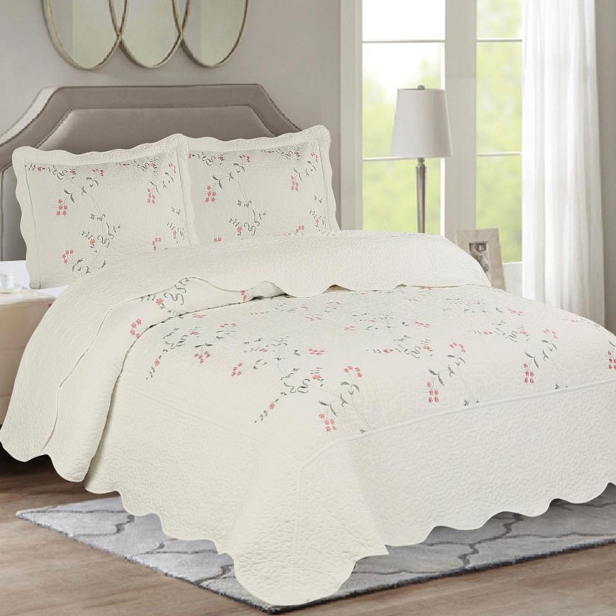 ANDES - Quilt Andes Bordado Toronto Rosa