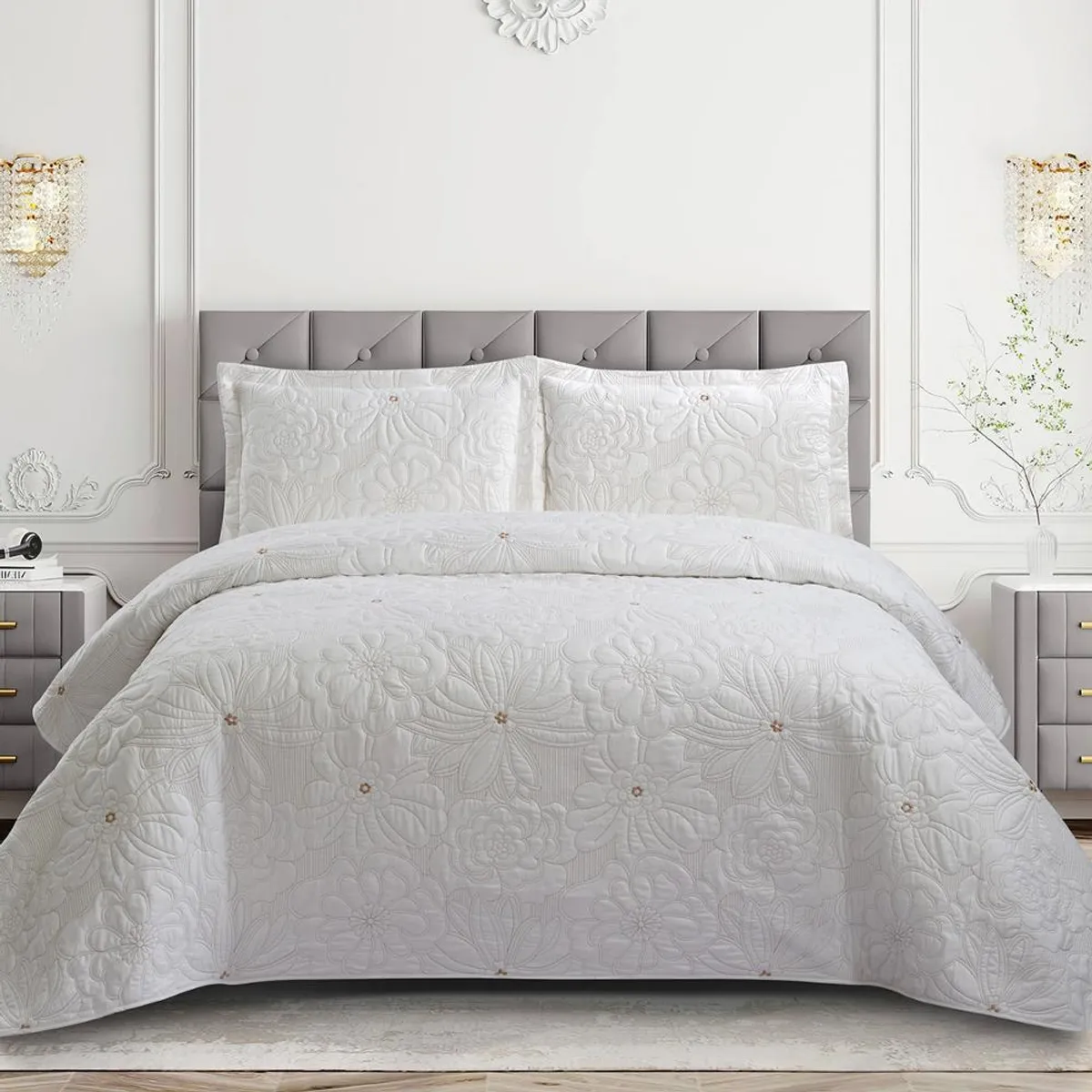 ANDES - Quilt Andes Bordado Florencia Beige