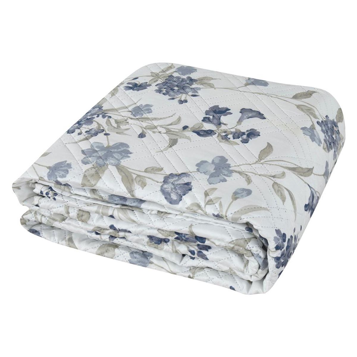 ANDES - Quilt Andes Estampado Hojas Azul