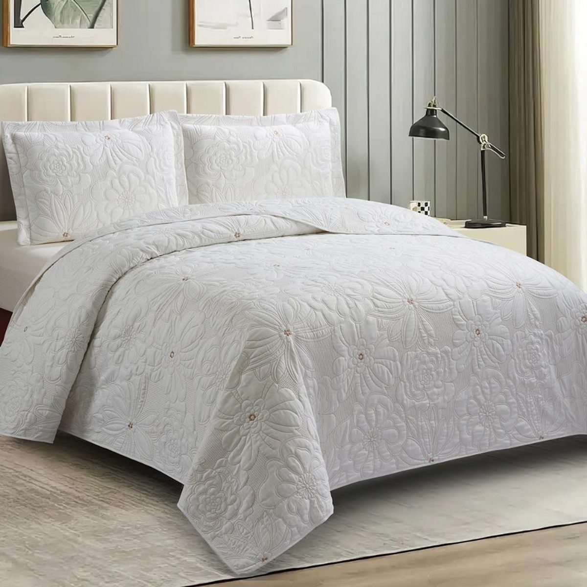 ANDES - Quilt Andes Bordado Florencia Beige