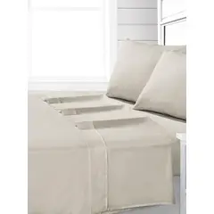 ANDES - Sabana 180 Hilos Lisa Beige 2 plazas