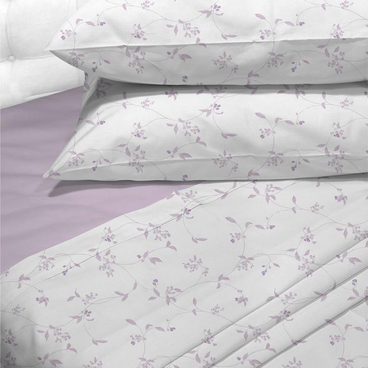 ANDES - Sabanas Andes 180 Hilos Estampada Enredadera Lila King