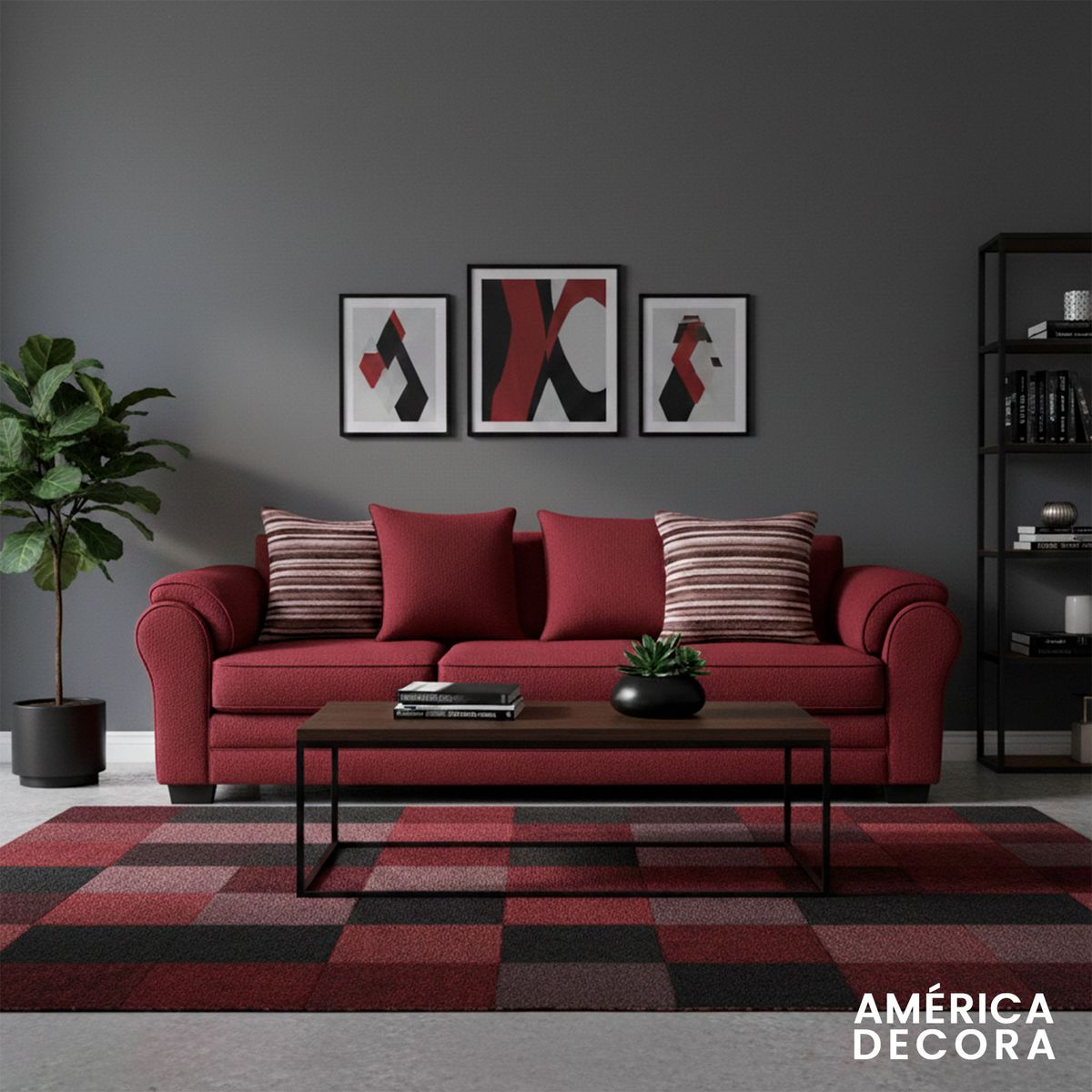 AMERICA DECORA - Sofá 4 Cuerpos XL Con Resorte Estructural Grandón Chenille
