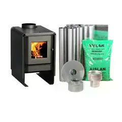 BOSCA - Pack Estufa a Leña Eco 350 + Kit de instalación