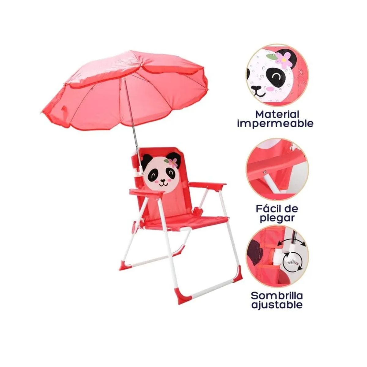 CARIBEE - Silla Asiento Camping Niños Plegable Verano