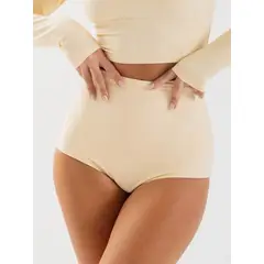 DAIKIRI BIKINIS - Daikiri Bottom de Bikini Mujer Negro Liso Culote Extra Confort UV 50+