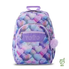 TOTTO - Mochila Escolar Notebook 14 Acuarela Morada