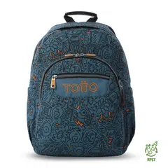 TOTTO - Mochila Escolar Notebook 14 Acuarela Azul