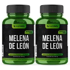 SUPLIDAILY - Melena de León 120 Cáp Suplemento Natural Premium Pack X2