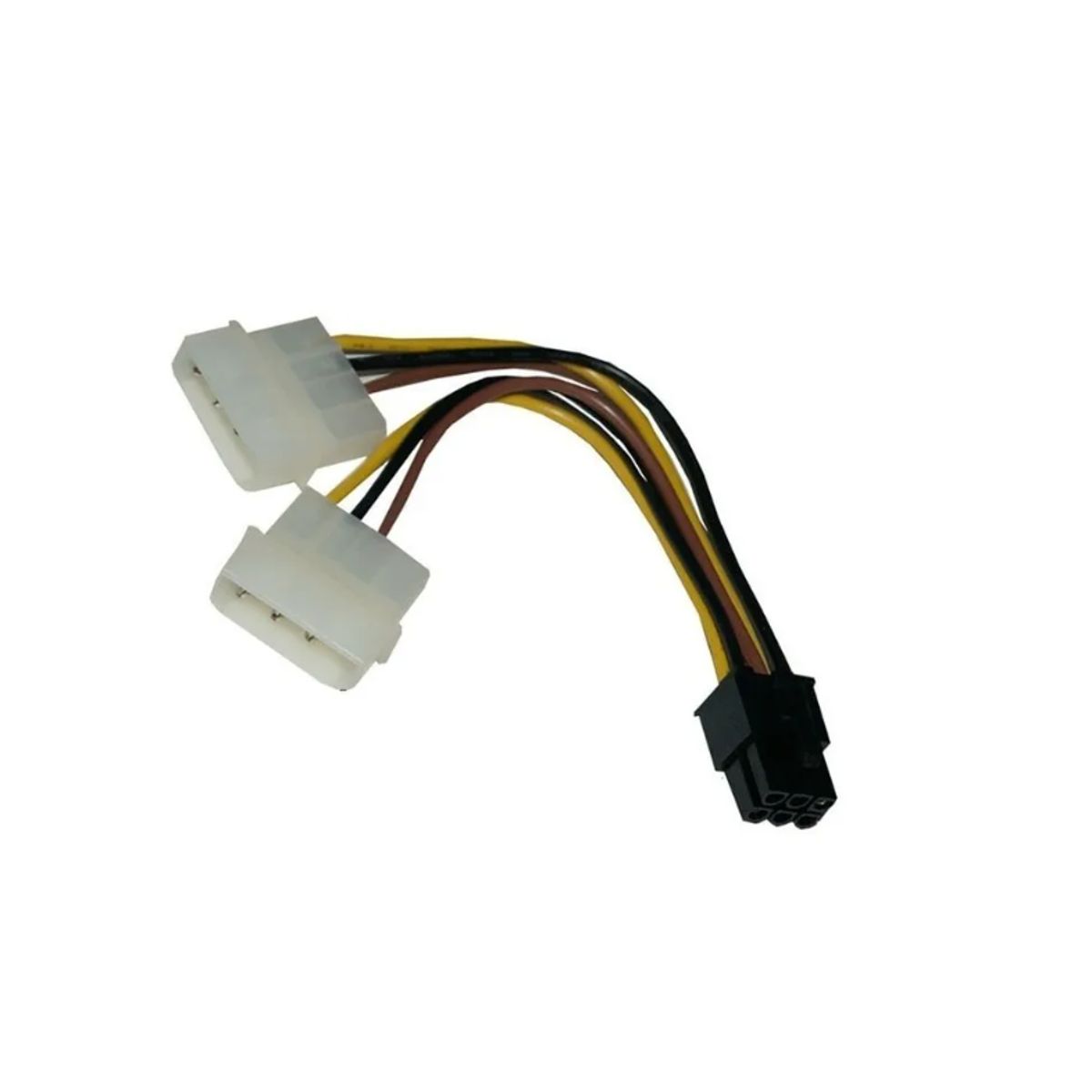 GENERICO - Controla Cable Poder Tarjeta Video Pci-ex 6pin 4pin Molex X2