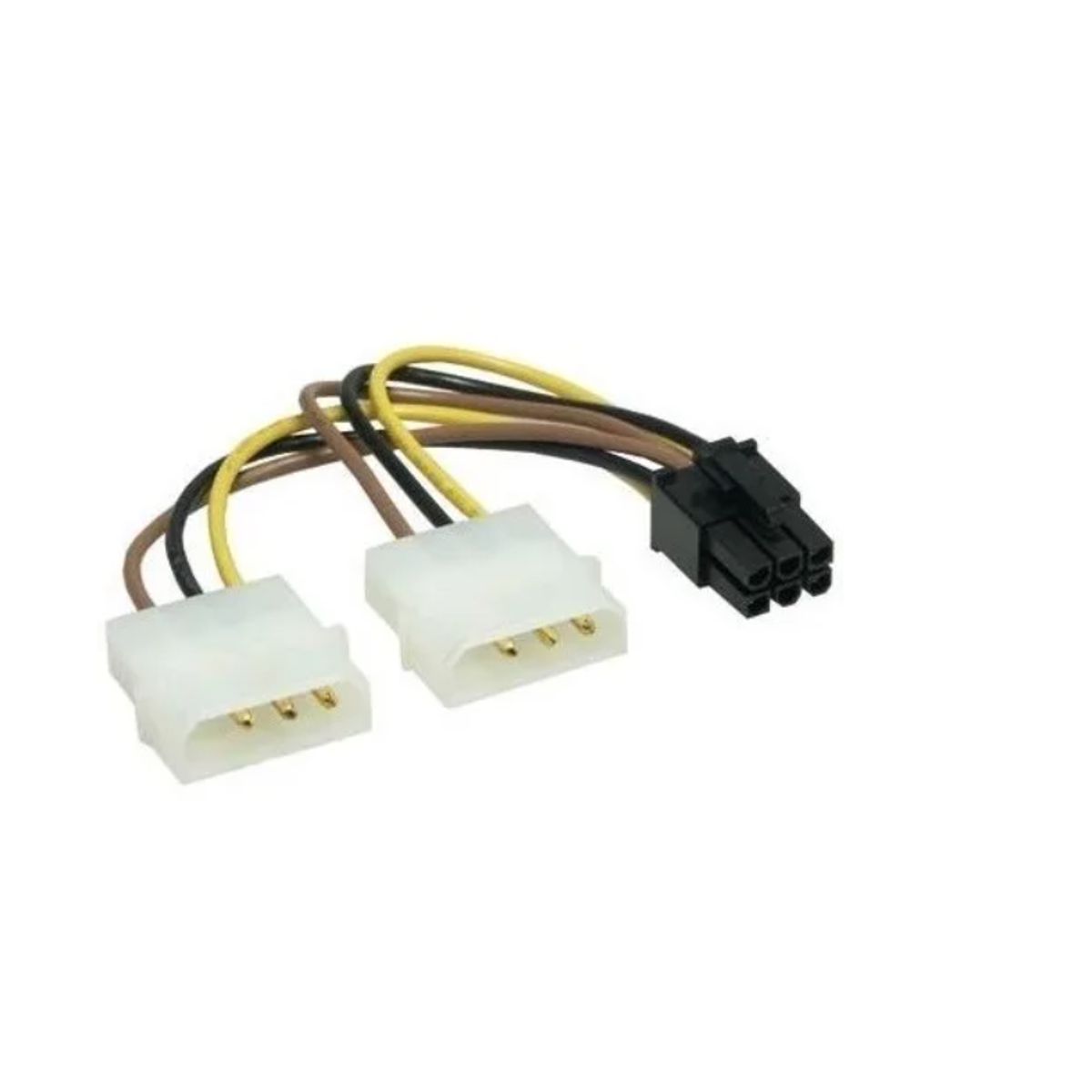 GENERICO - Controla Cable Poder Tarjeta Video Pci-ex 6pin 4pin Molex X2