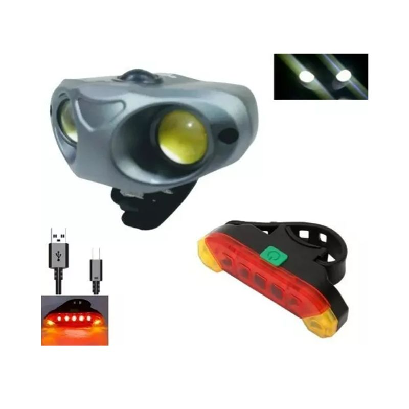 GENERICO - Set Luces Para Bicicletas Oixun Recargables Segura Y Potente
