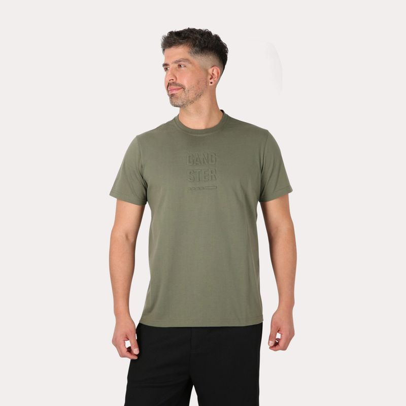 GANGSTER - Polera Mc Básica  Gunga Verde Gangster