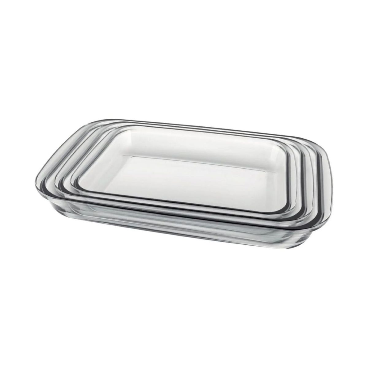 MARINEX - Set De 3 Fuentes Asadera De Vidrio Para Horno