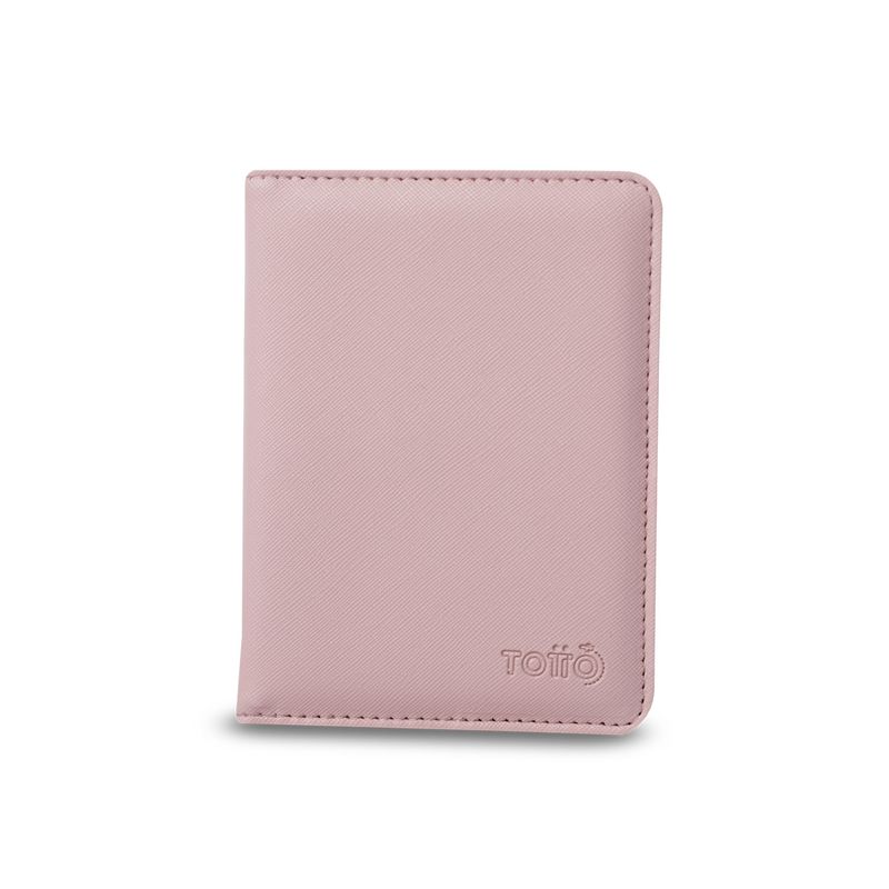 TOTTO - Porta Pasaporte Holdery con RFID Blocker Rosado  Totto