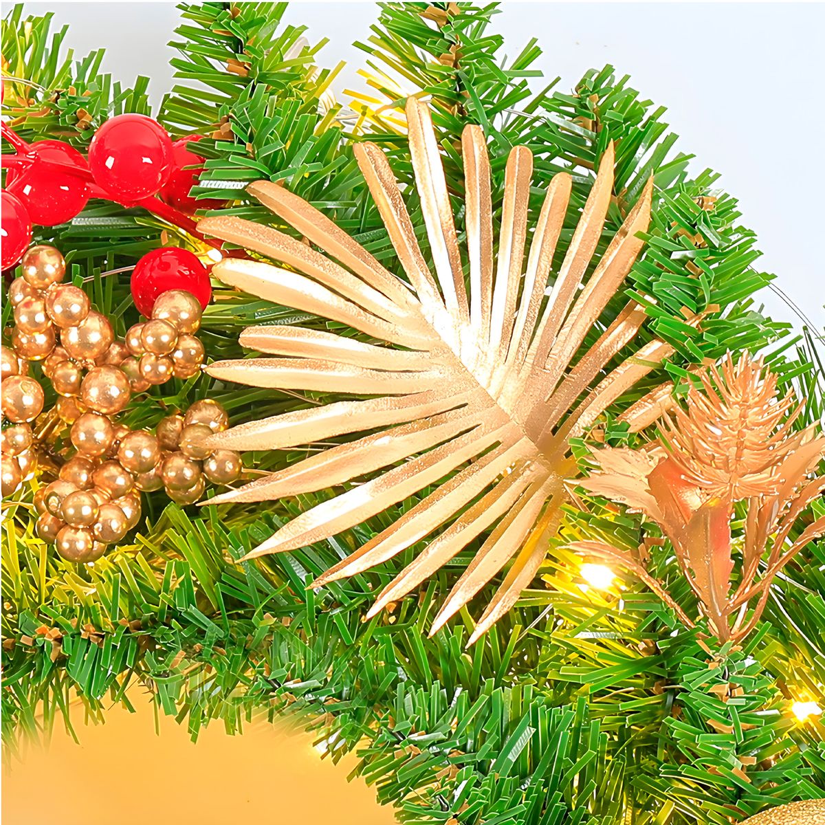 GENERICO - Corona Guirnalda Navideña Decoración Festivo Hogar Puertas 40 Cm