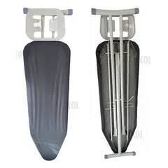 EKOL TACTICA MILITAR - Tabla De Planchar Premium Metal Tela Gris 134x36 cm