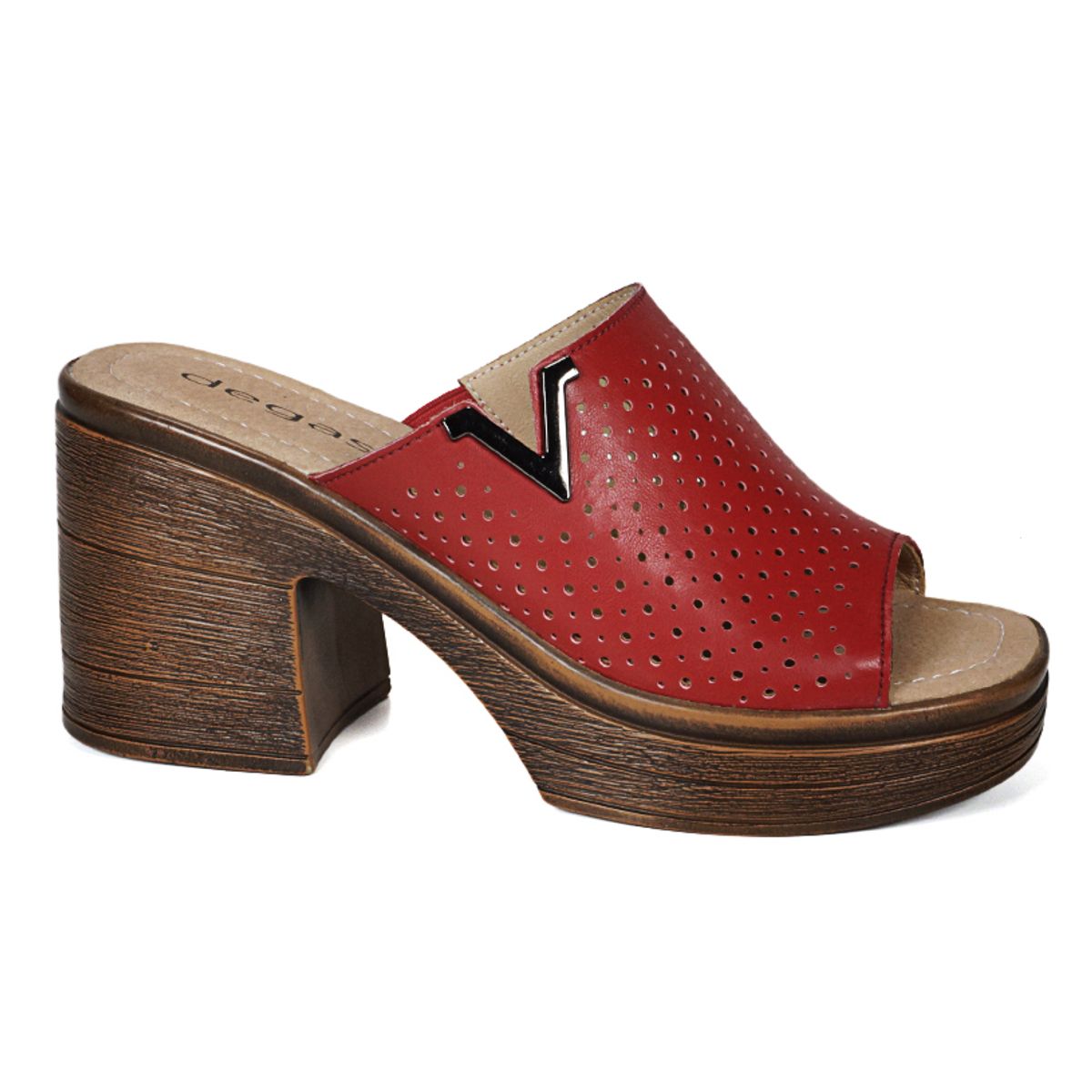 DEGAS - Sandalia Cuero Artis Rojo DEGAS